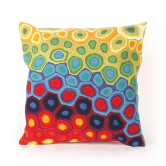 Visions Iii Pop Swirl Indoor/Outdoor Pillow Multi 20" Square "7Sc2S412744"