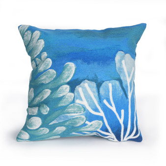 Visions Iii Reef Indoor/Outdoor Pillow Blue 20" Square "7Sc2S421203"