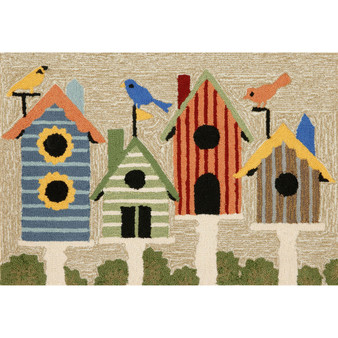 Frontporch Birdhouses Indoor/Outdoor Rug Multi 20"X30" "Ftp12144144"