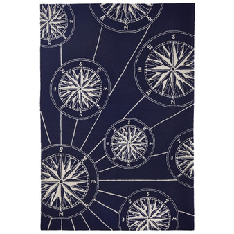 Frontporch Compass Indoor/Outdoor Rug Navy 42"X66" "Ftp46144733"