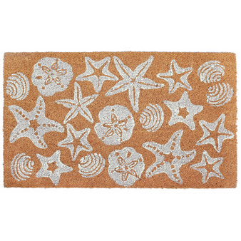 Natura Shells Outdoor Mat White 18"X30" "Ntr12203202"