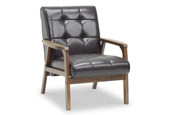 Masterpieces Club Chair-Brown TOGO CC-109-541 By Baxton Studio
