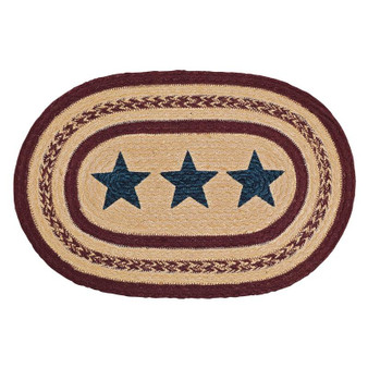 Potomac Jute Placemat Stencil Stars Set Of 6 12X18 "30607"