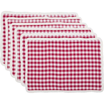 Emmie Red Placemat Set Of 6 12X18 "42511"