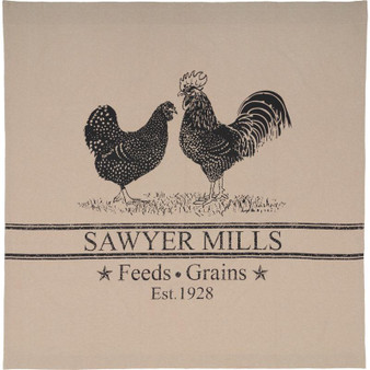 Sawyer Mill Charcoal Poultry Shower Curtain 72X72 "45802"