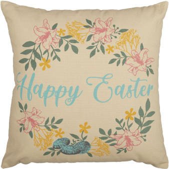Sawyer Mill Happy Easter Wreath Pillow 18X18 "63023"