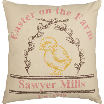 Sawyer Mill Easter On The Farm Chick Pillow 18X18 "63024"