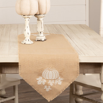 Jute Burlap Natural Pumpkin Runner 13X48 "56719"