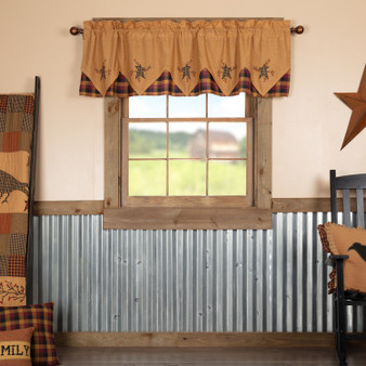 Heritage Farms Primitive Star And Pip Valance Layered 20X72 "52201"
