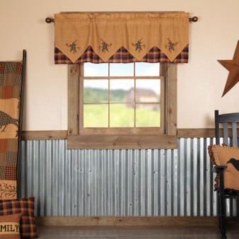 Heritage Farms Primitive Star And Pip Valance Layered 20X60 "51877"