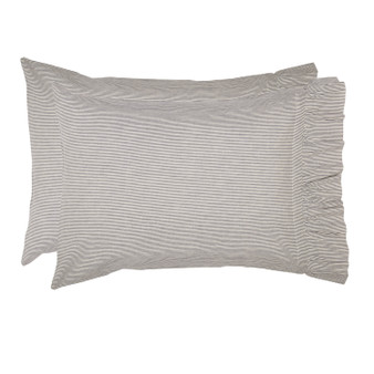 Dakota Star Farmhouse Blue Ticking Stripe Standard Pillow Case Set Of 2 21X30 "51851"