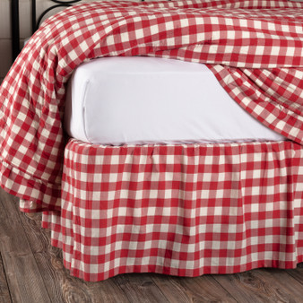 Annie Buffalo Red Check King Bed Skirt 78X80X16 "51761"