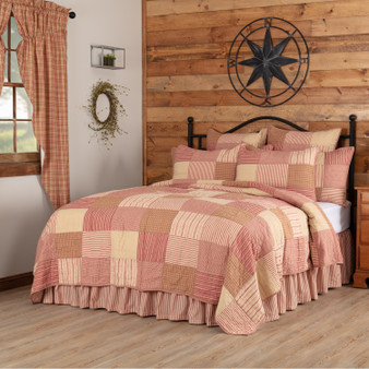 Sawyer Mill Red King Quilt 105Wx95L "51938"