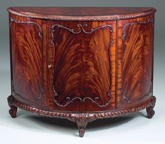 Demi Lune Commode In Wood Finish "31766"