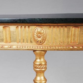 Adam Pier Table With Marble Top In Wood Finish "33690FGILT"