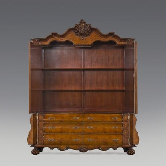 Rectangular Bombe Cabinet Ville In Wood Finish "33880"