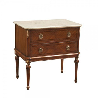 Night Stand With Two Drawers And Marble Top "33925EM/NF11"