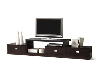 Marconi Brown Asymmetrical Tv Stand FTV-4125 By Baxton Studio