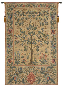 Tree Of Life Beige Iii European Tapestry "WW-10101-14032"