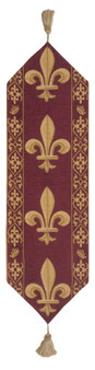 Fleur De Lys Red Iii European Table Runners "WW-11510-15386"