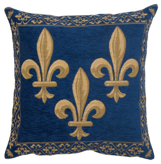 Fleur De Lys Blue Ii European Cushion Covers "WW-8356-11630"