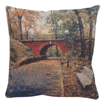Red Bridge Decorative Pillow Cushion Cover "WW-9528-13399"