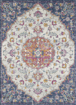 Evolution 5101 Ivory/Navy Farrah Area Rugs 9' X 12' EVO51019X12 By Kas Rug