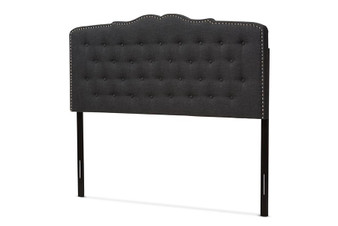 Lucy Dark Grey Fabric King Headboard BBT6625-Dark Grey-King HB-H1217-20 By Baxton Studio