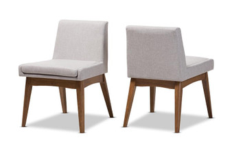 Nexus Walnut Dining Side Chair (Set Of 2) BBT5280-Greyish Beige-DC-H1217-14 By Baxton Studio