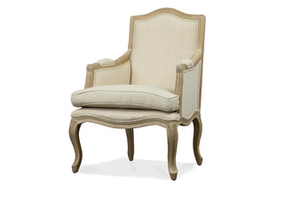 Nivernais Wood Traditional French Accent Chair ASS288Mi CG4 By Baxton Studio