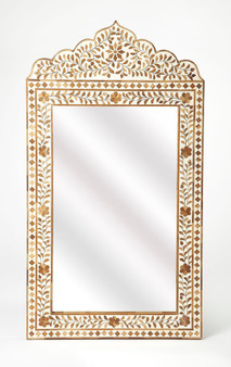 "4499338" Vivienne Wood & Bone Inlay Mirror