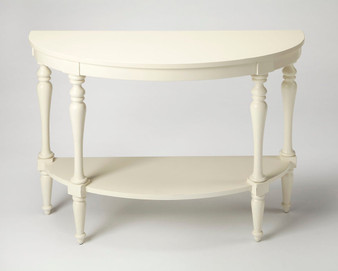 "9345288" Amherst White Demilune Console Table