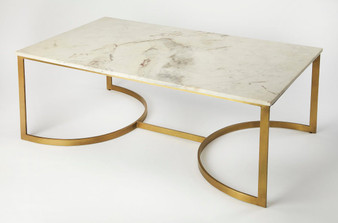"4446389" Corsini Marble & Metal Coffee Table