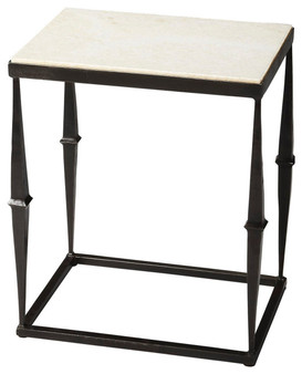 "2841025" Jacoby White Marble Side Table
