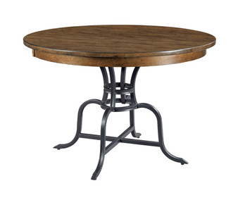 The Nook - Hewned Maple 44" Round Dining Table With Metal Base 664-44MP