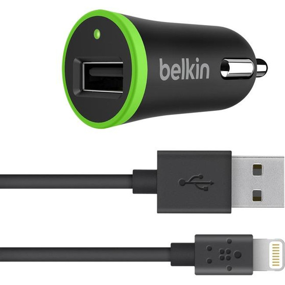 Belkin Boost↑Up Car Charger With Chargesync Cable(12 Watt/2.4 Amp) "F8J121BT04BLK"