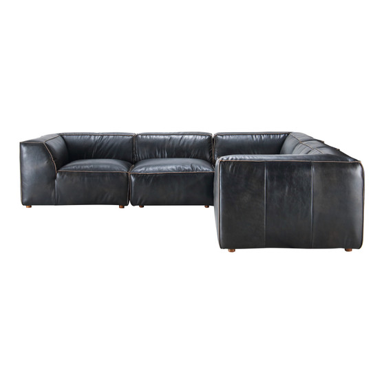 Luxe Classic L Modular Sectional Antique Black "QN-1025-01"