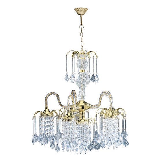 "1966G" 25"H Polished Brass Finish Chandelier By Ore International