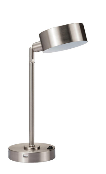 "3838SN" 15" In Cambert Brush Silver Led Table Lamp W/ Usb Port By Ore International