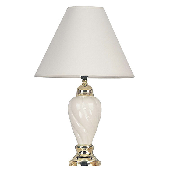 "6116IV" 22" Ceramic Table Lamp - Ivory By Ore International