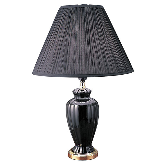 "6118BK" 26" Ceramic Table Lamp - Black By Ore International