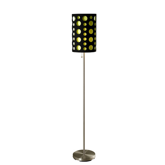 "9300F-BK-GN" 62" In Modern Retro Black-Green Floor Lamp By Ore International
