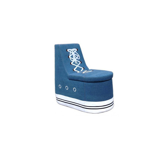 "HB4632" 30" Blue Denim Sneaker Shoe W/ Storage By Ore International