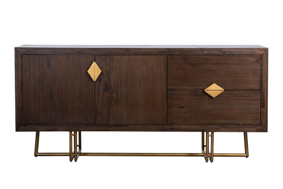 "VGNXNYORA-ACA-BUF" VIG Modrest Patty - Mid-Century Acacia & Brass Buffet