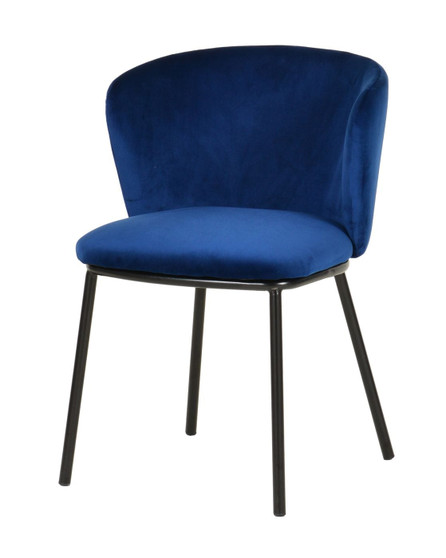 "VGFH139131-BLU-DC" VIG Modrest Bessie - Modern Blue Velvet Dining Chair (Set Of 2)