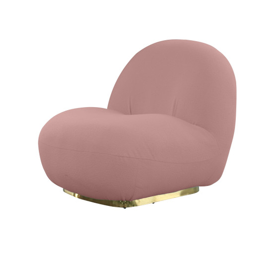 "VGMFOC-251-PINK-CH" VIG Modrest Crestone - Modern Pink Sherpa Accent Chair