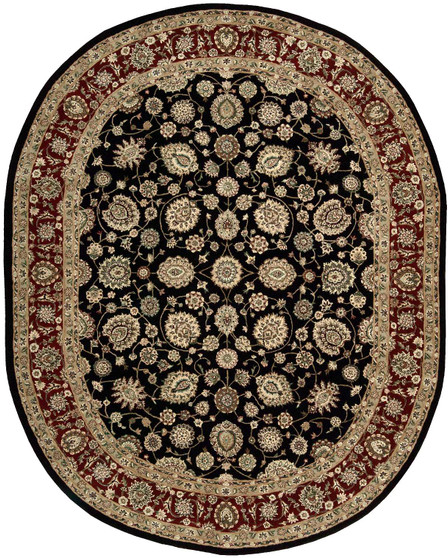 Nourison 2000 2017 Black 10' Oval Area Rug 099446862914