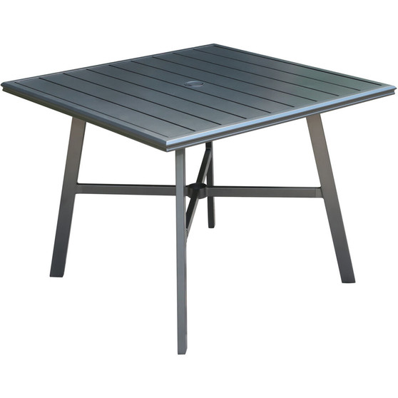 Commercial Aluminum 38" Square Slat Top Table "HANCMDNTBL-38SL"