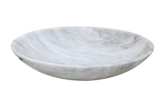 19" Tiffany Pearl White Marble Bowl "BW35-PW"