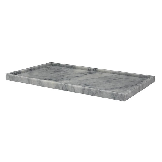 Edesia Cloud Gray Marble Polished Finish 12" X 20" Rectangular Tray "PC11-CG"